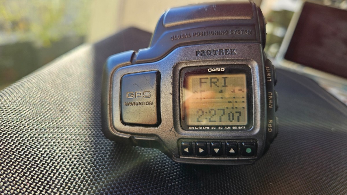 RARE 1st GPS Casio Protrek Digital Navigation Prt-1 Vintage Watch