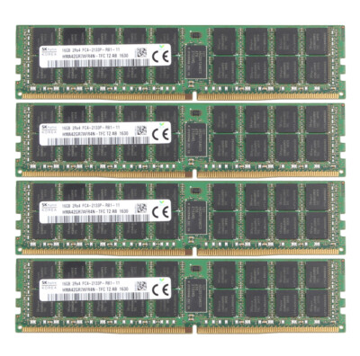 SK Hynix 4x 16GB 2RX4 PC4 2133P-RB1-11 DDR4 REG-ECC DIMM Server
