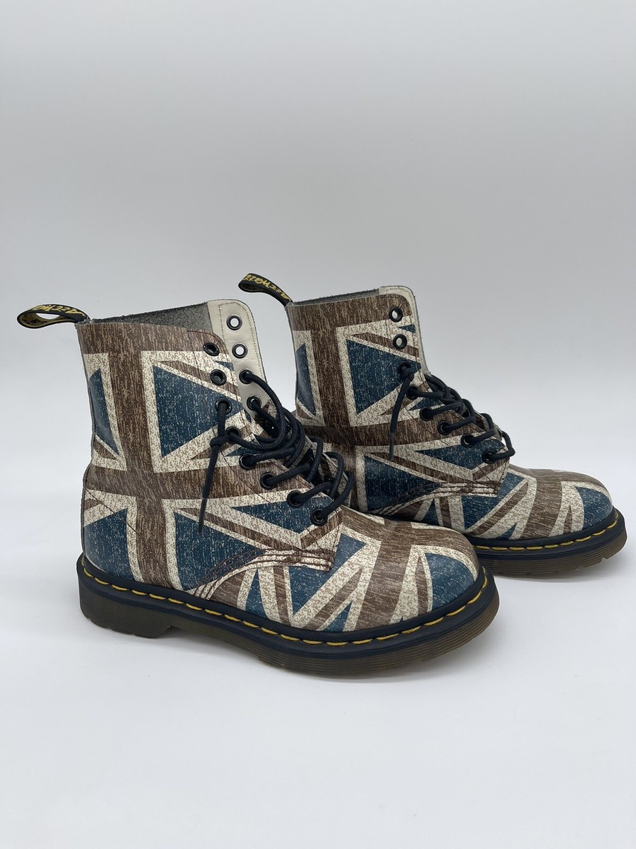 Dr. Martens Pascal Virginia Union Jack British Flag Boots Women's