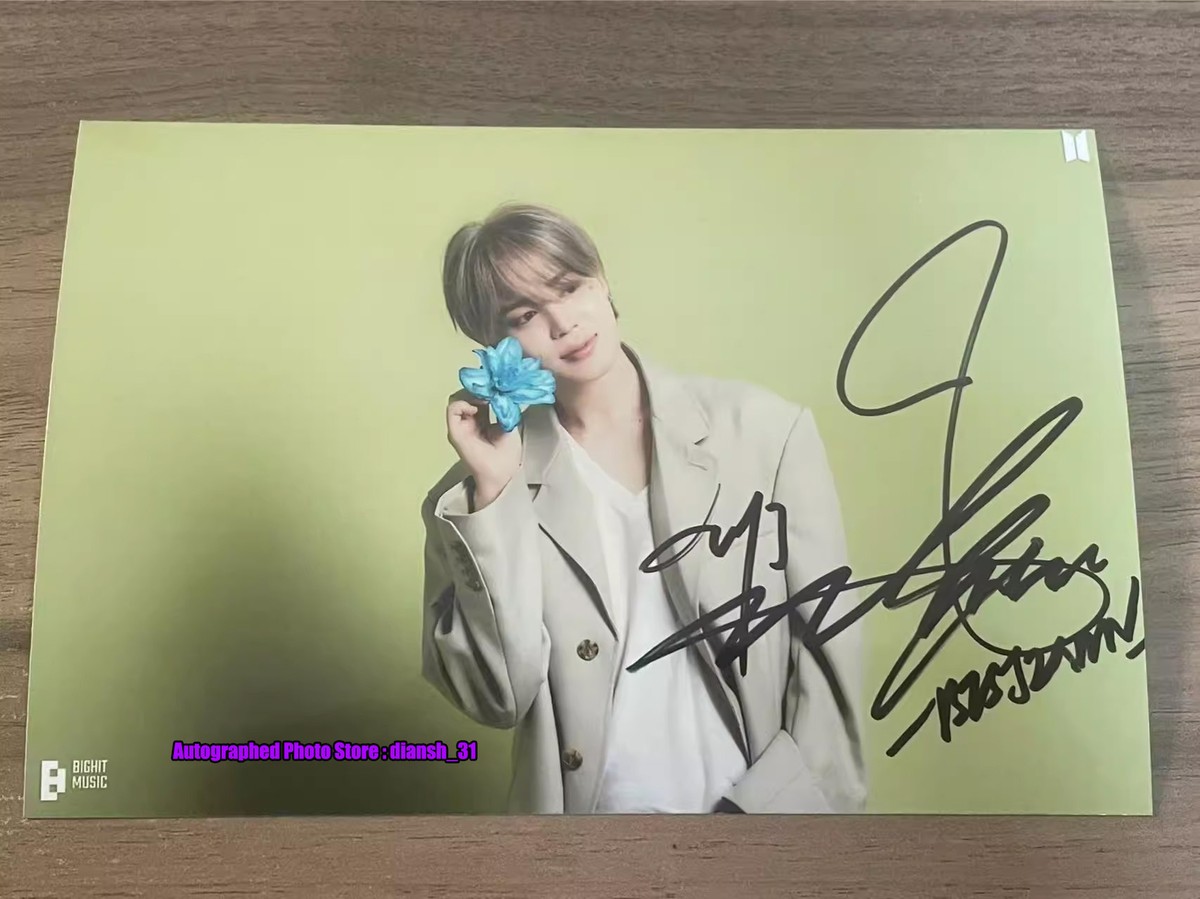 BTS JIMIN Autographed PHOTO K-POP Collection Hand Signed Photo