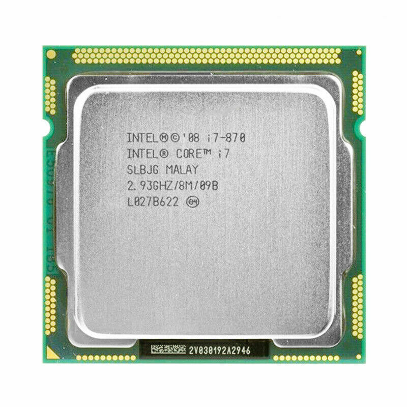 Intel Core i7-870 CPU Quad-Core 2.93 GHz 8M SLBJG LGA 1156 95W