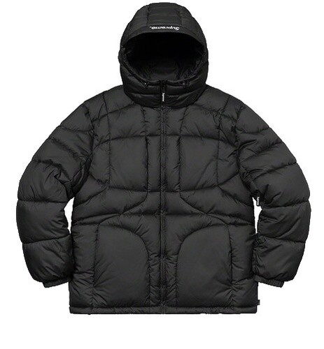 Supreme Leather Yoke Puffer Jacket Black | eBay