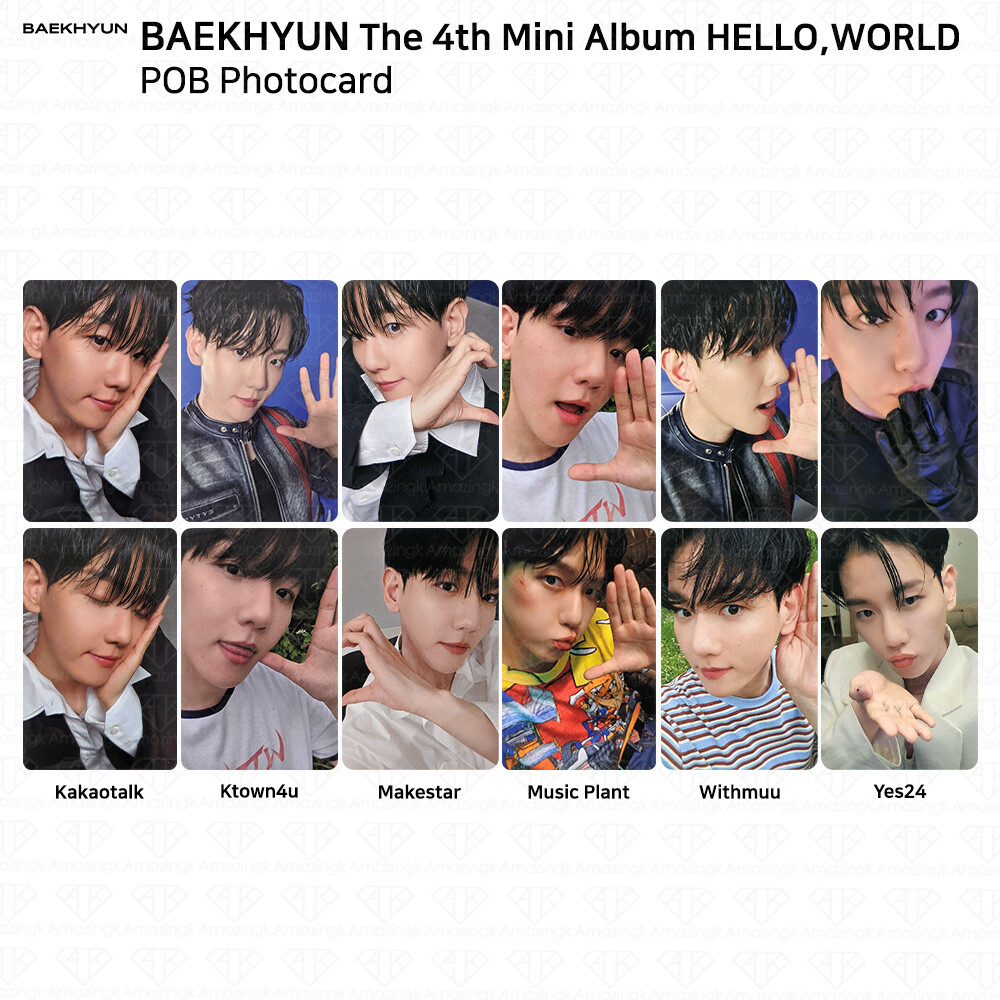 EXO Baekhyun 4th Mini Album Hello, World POB Photocard KT4 Yes24