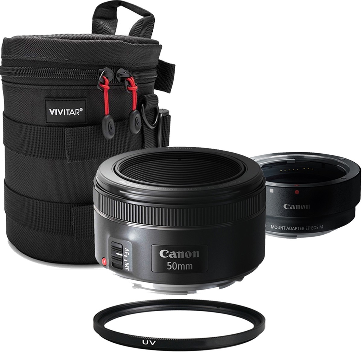 Canon EF 50mm f1.8 STM Lens with EF-M Adapter for Canon EOS M | eBay