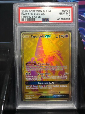 PSA 10 GEM MT - TAPU LELE GX Card SV94/SV94 Pokemon TCG Hidden