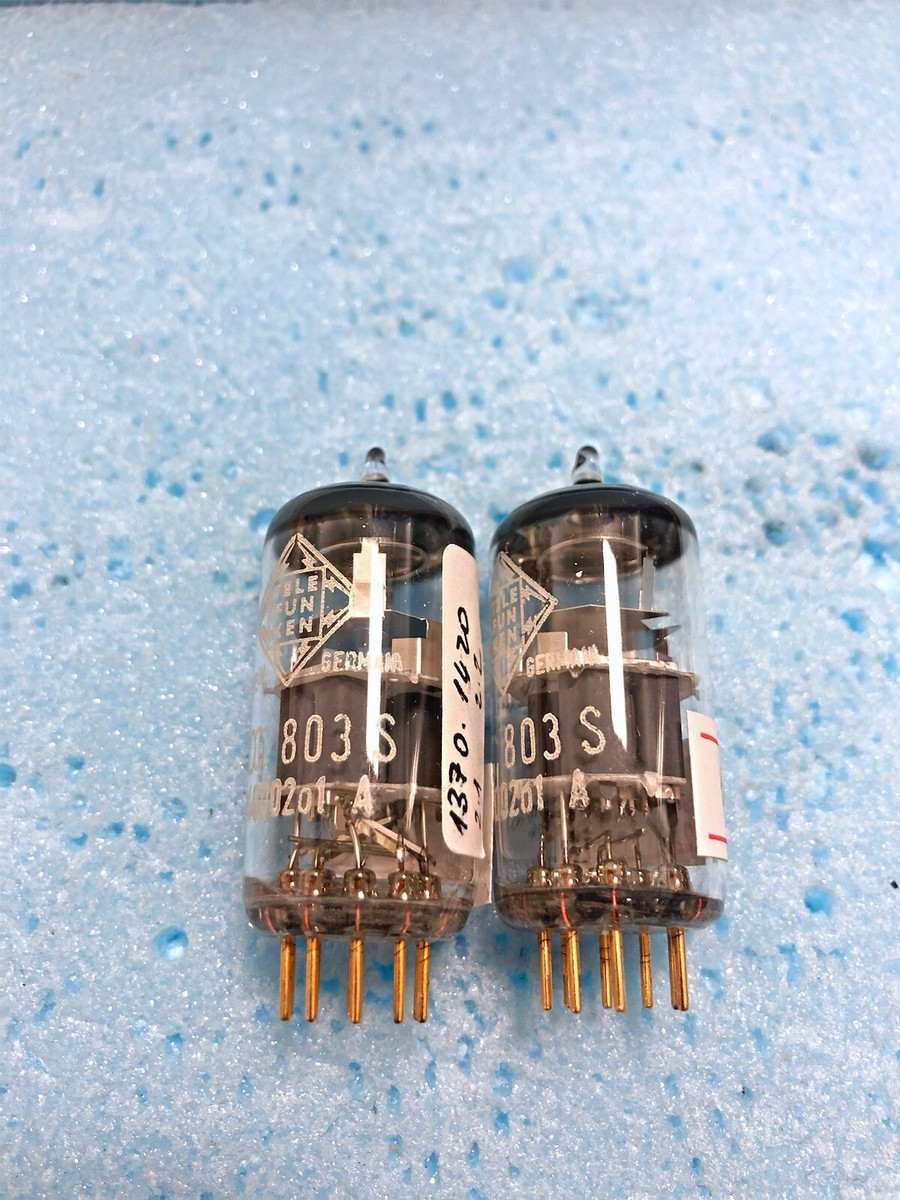 Telefunken ECC803S 12ax7 E83CC ec83 Gold Pins NOS NIB Matched Pair
