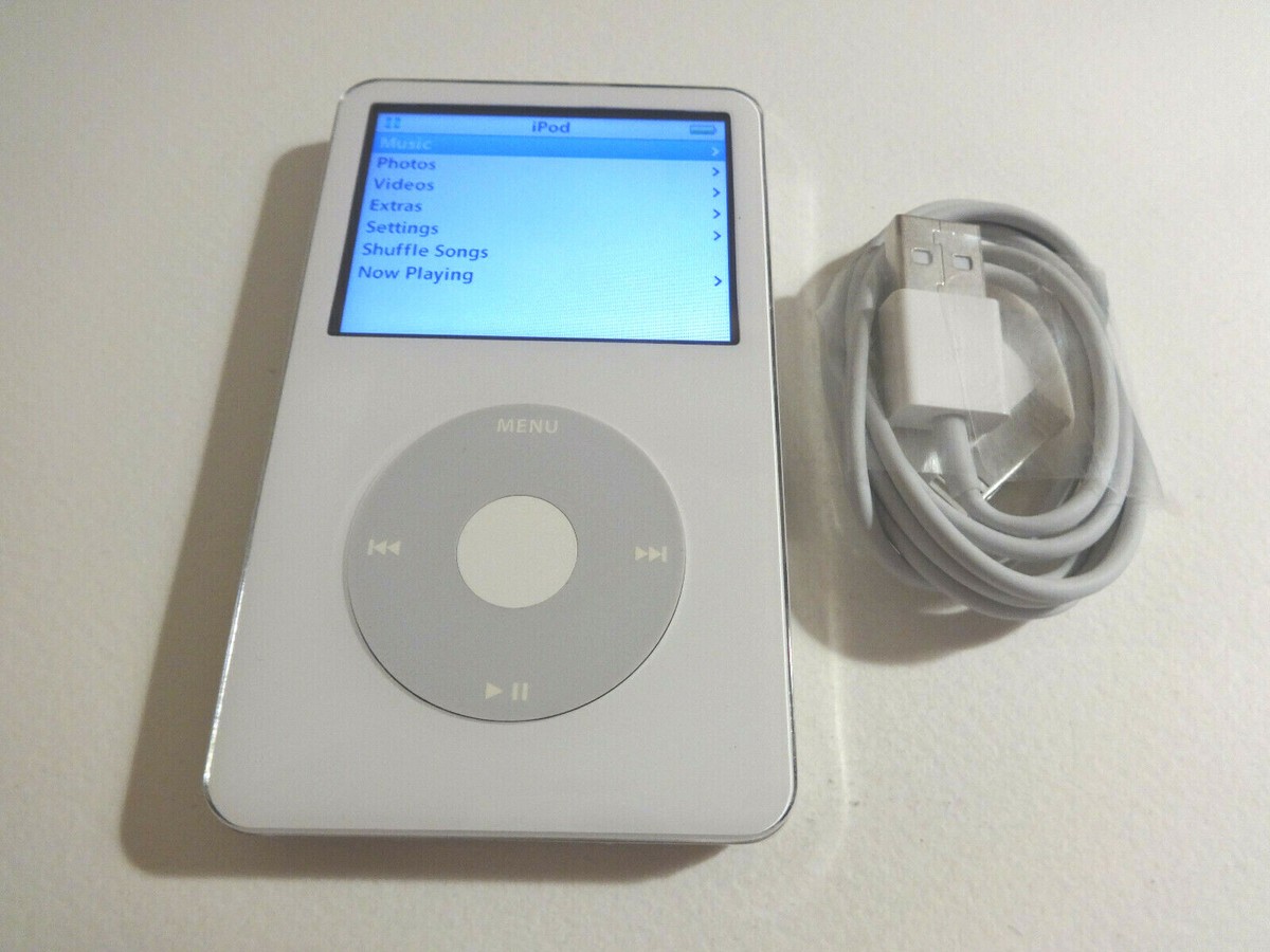 APPLE iPOD CLASSIC 5.5 GEN. WHITE 30GBWOLFSON CHIPNEW