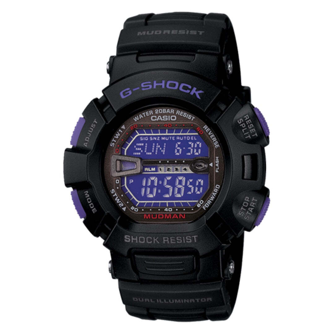Brand New Casio G-Shock Men's Mudman Black and Purple Digital