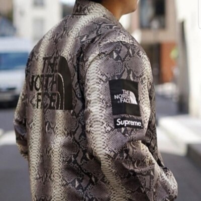 100% AUTHENTIC Supreme The North Face Snakeskin Taped Seam Coaches