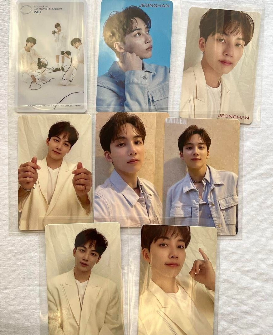 SEVENTEEN JEONGHAN 24H 8 sheet Photocards Set + HMV Photo card
