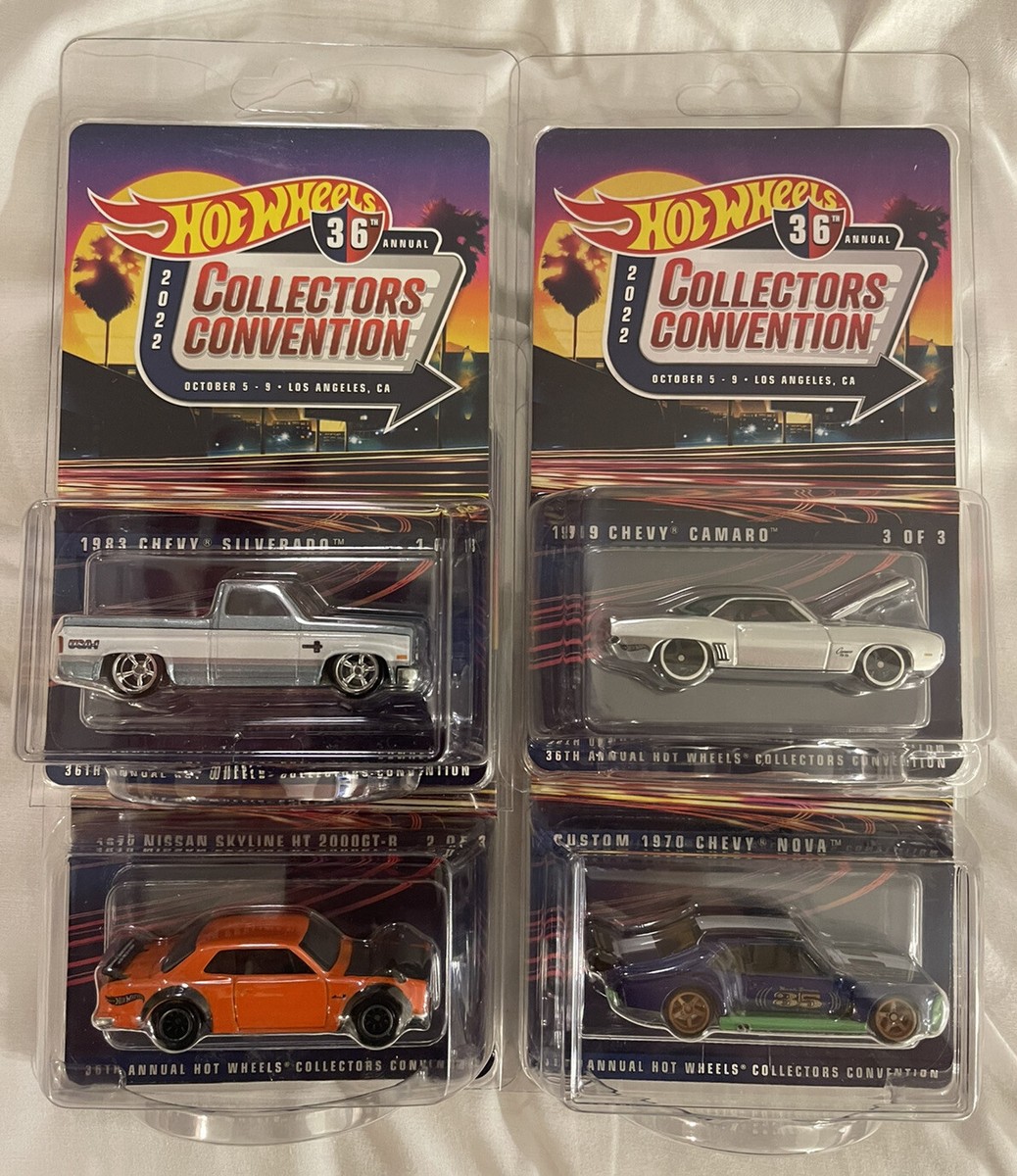 2022 Hot Wheels 36th LA Convention 4 Car Set SILVERADO SKYLINE