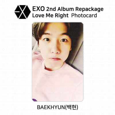 EXO 2nd Album Repackage Love Me Right Official Photocard Korean