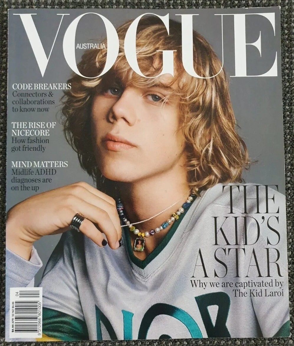 🔶️RARE VOGUE AUSTRALIA MAGAZINE APRIL 2022 THE KID LAROI COVER