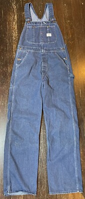 Vintage Big Mac Denim Overalls JC Penney Square Back Medium Dark
