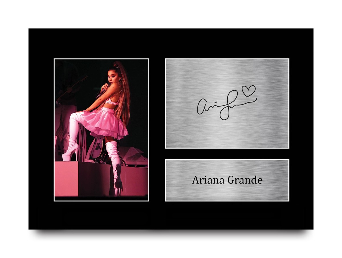 Ariana Grande Signed A4 Framed Printed Autograph Poster Print