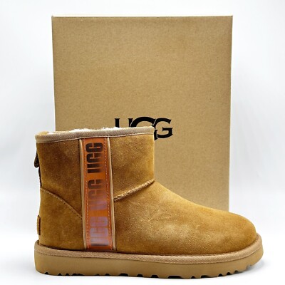 NEW* WOMEN UGG CLASSIC MINI SIDE LOGO II CHESTNUT BROWN (1134962