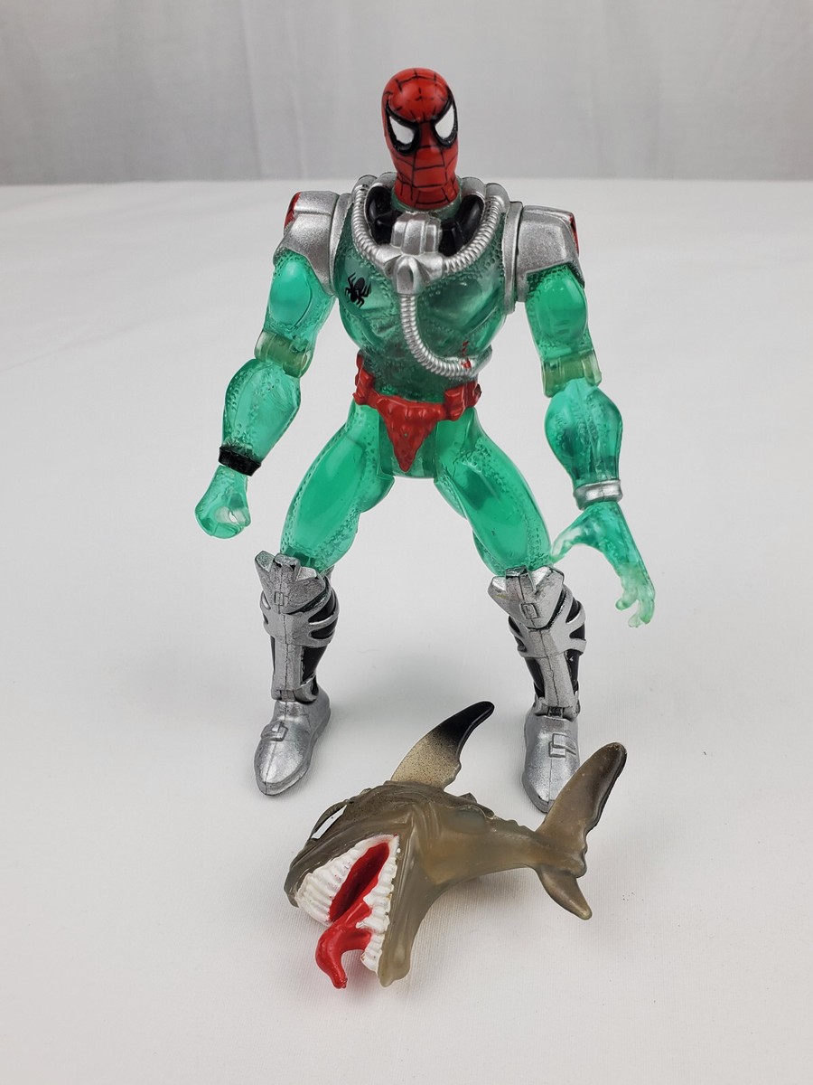 1997 Spider-Man Web Splashers Shark Trap Spidey Action Figure