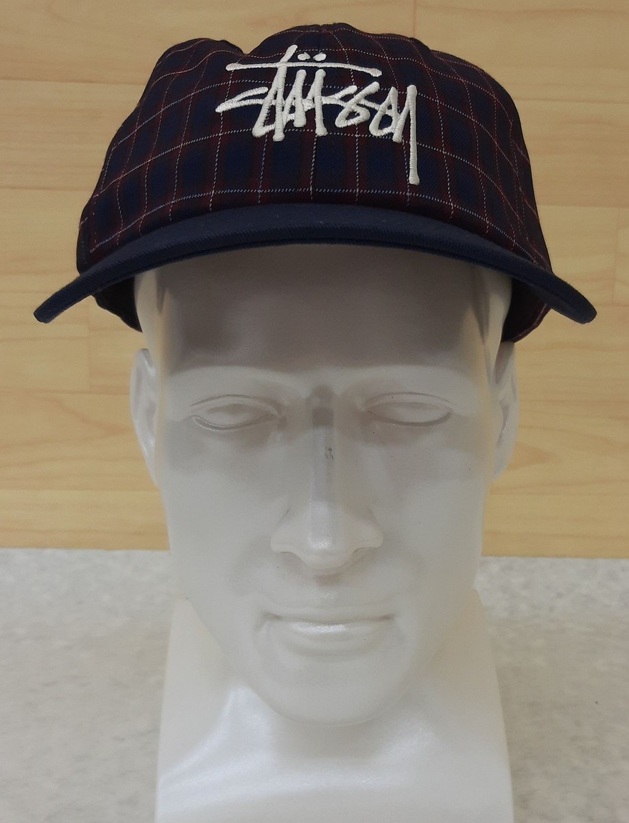 Stussy Plaid 2-Tone Low Pro Cap Navy Adjustable 131980 | eBay