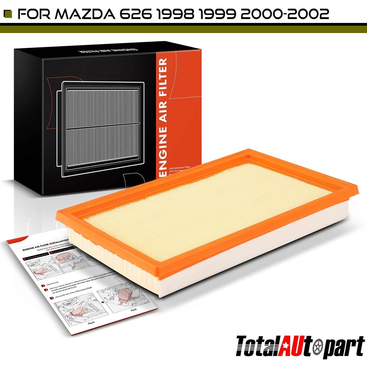 Rigid Panel Engine Air Filter for Mazda 626 1998 1999 2000 2001