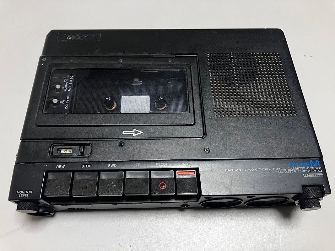 Sony TC-D5M Vintage Portable Stereo Cassette Recorder Fully