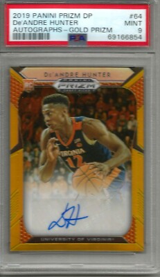 De'Andre Hunter 19/20 Panini Prizm Gold Autograph Rookie #05/10