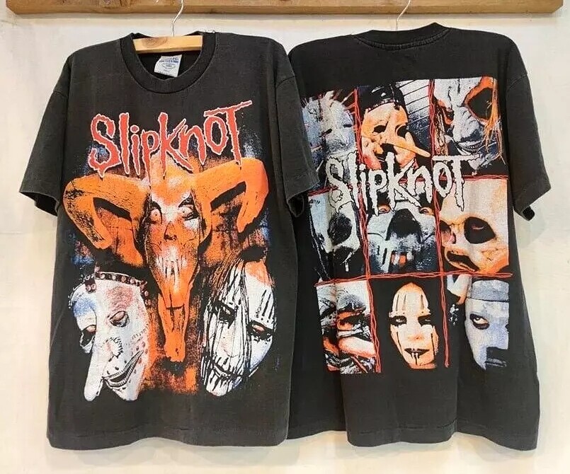 Vintage 90's Slipknot Shirt ,Band Shirt, Black Gift Fan Tshirt