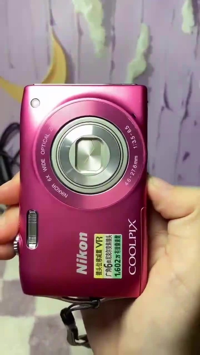 Nikon COOLPIX S3300 Strawberry Pink 6x Zoom 16.0MP Digital Camera
