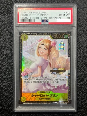 PSA 10 Charlotte Pudding OP03-112 Championship 2024 ONE PIECE Card