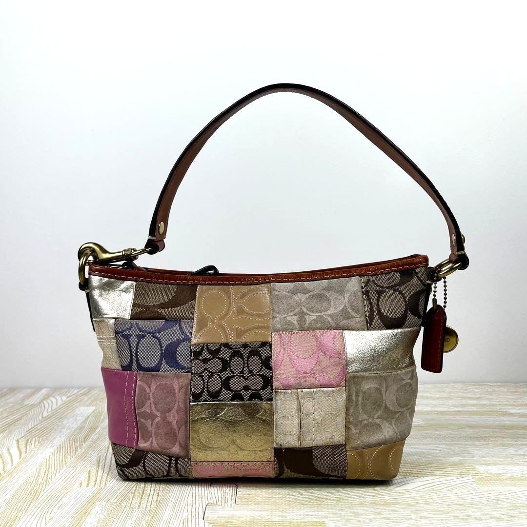 Coach Signature Patchwork Handbag One Shoulder Bag 11708 | eBay