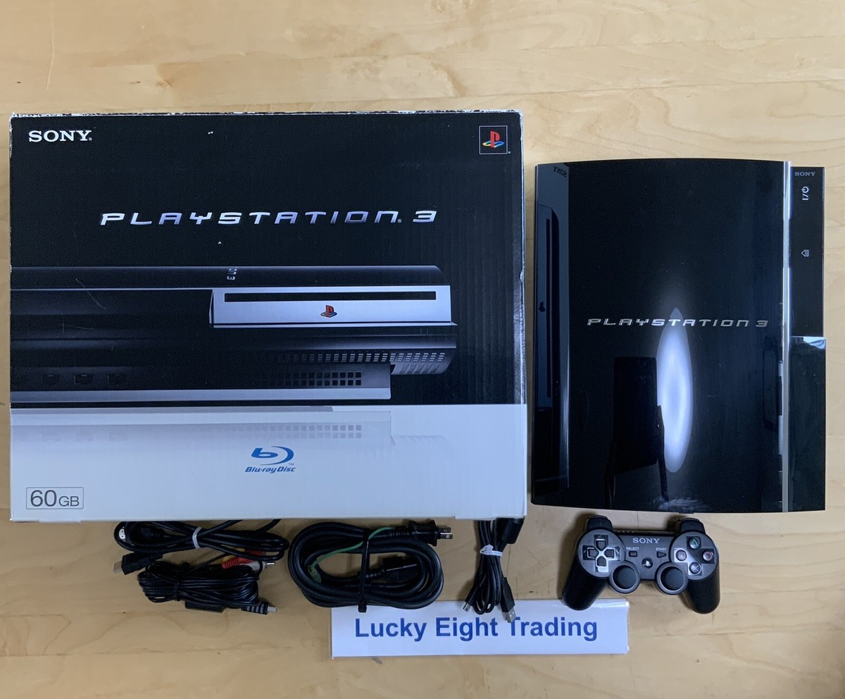 PS3 Clear Black CECHA 60GB Console Box PlayStation 3 Fat [BOX] | eBay