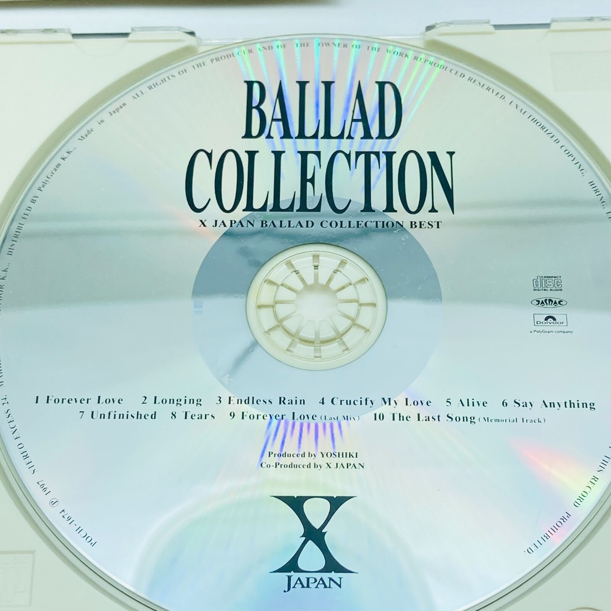 X JAPAN BALLAD COLLECTION CD Album 1997 YOSHIKI HIDE TOSHl