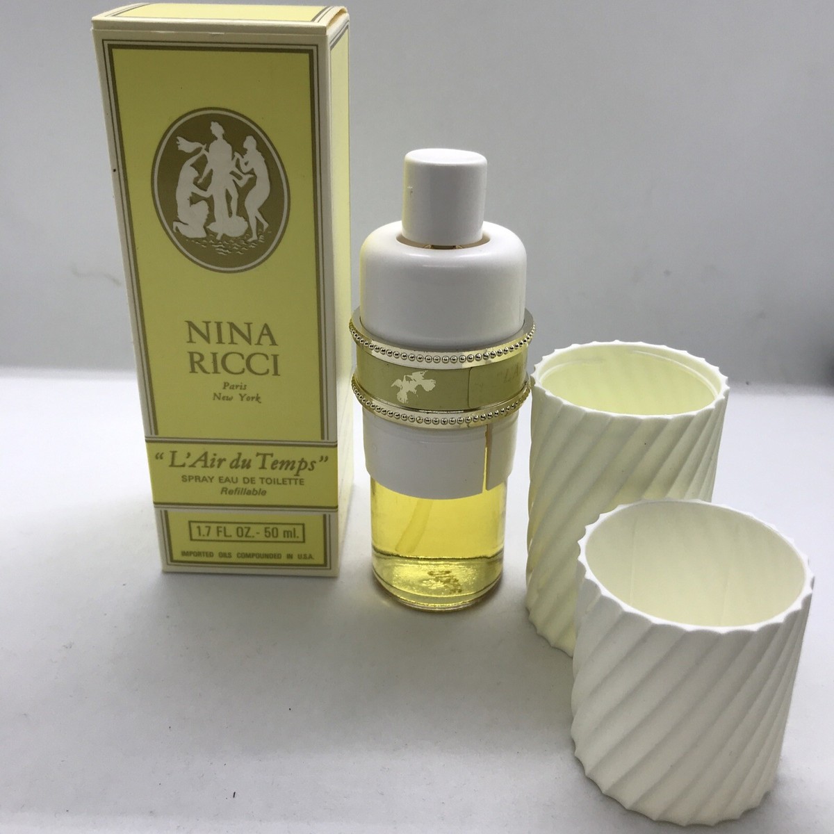 Vintage 60's Nina Ricci L'Air du Temps Eau de Toilette Spray 1.7