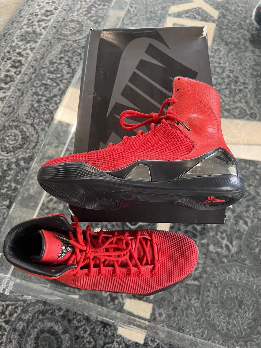 Nike Kobe 9 Elite High KRM EXT QS Red Mamba Basketball Shoes