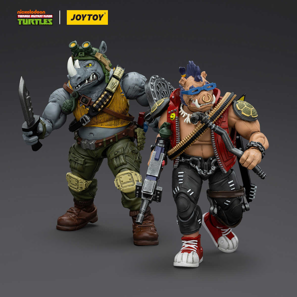 JOYTOY TMNT Beebop Rocksteady 1/18 Complete Model Action Figure