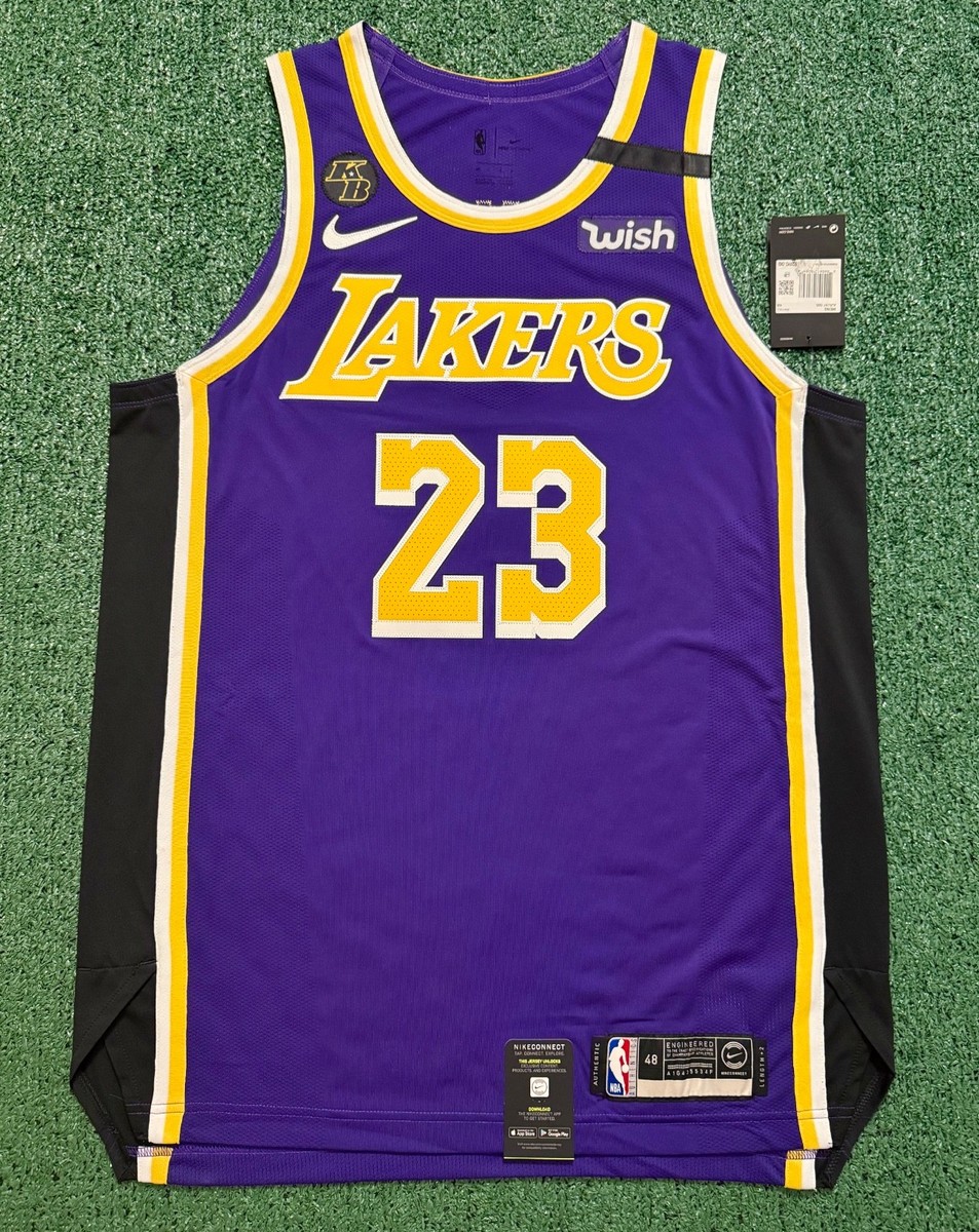 Authentic LeBron James Los Angeles Lakers Statement Nike Vaporknit