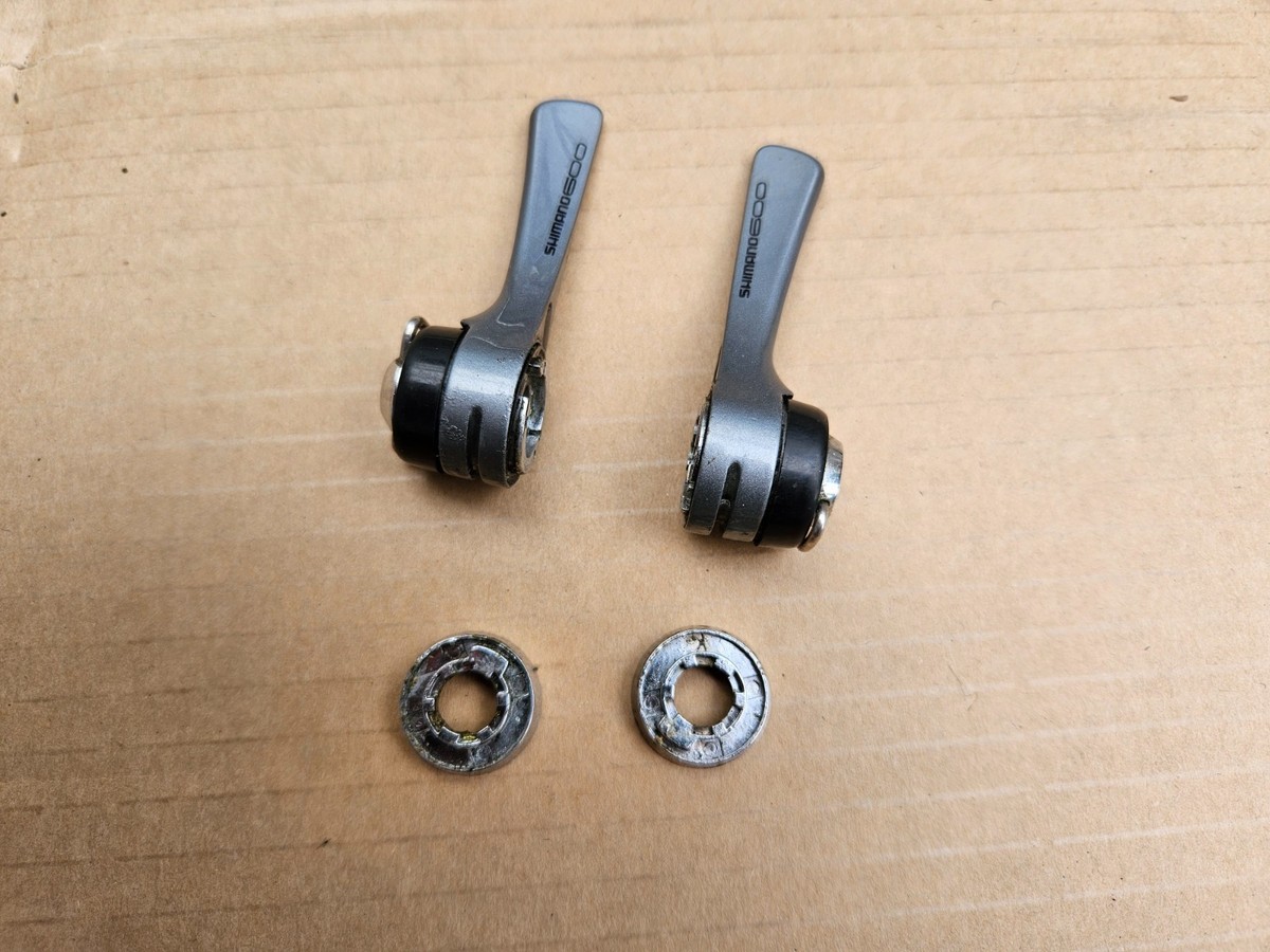 Shimano 600 7 Speed Road Bike Downtube Shifters Braze On SL-6400