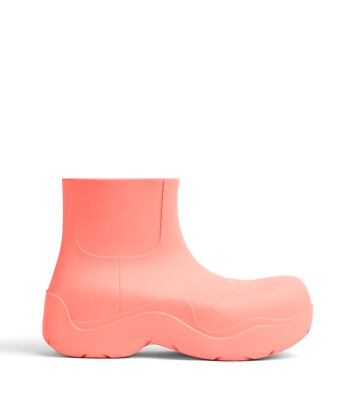 Bottega Veneta $820 Puddle Ankle Rubber Boot Pink Flamingo EU 39