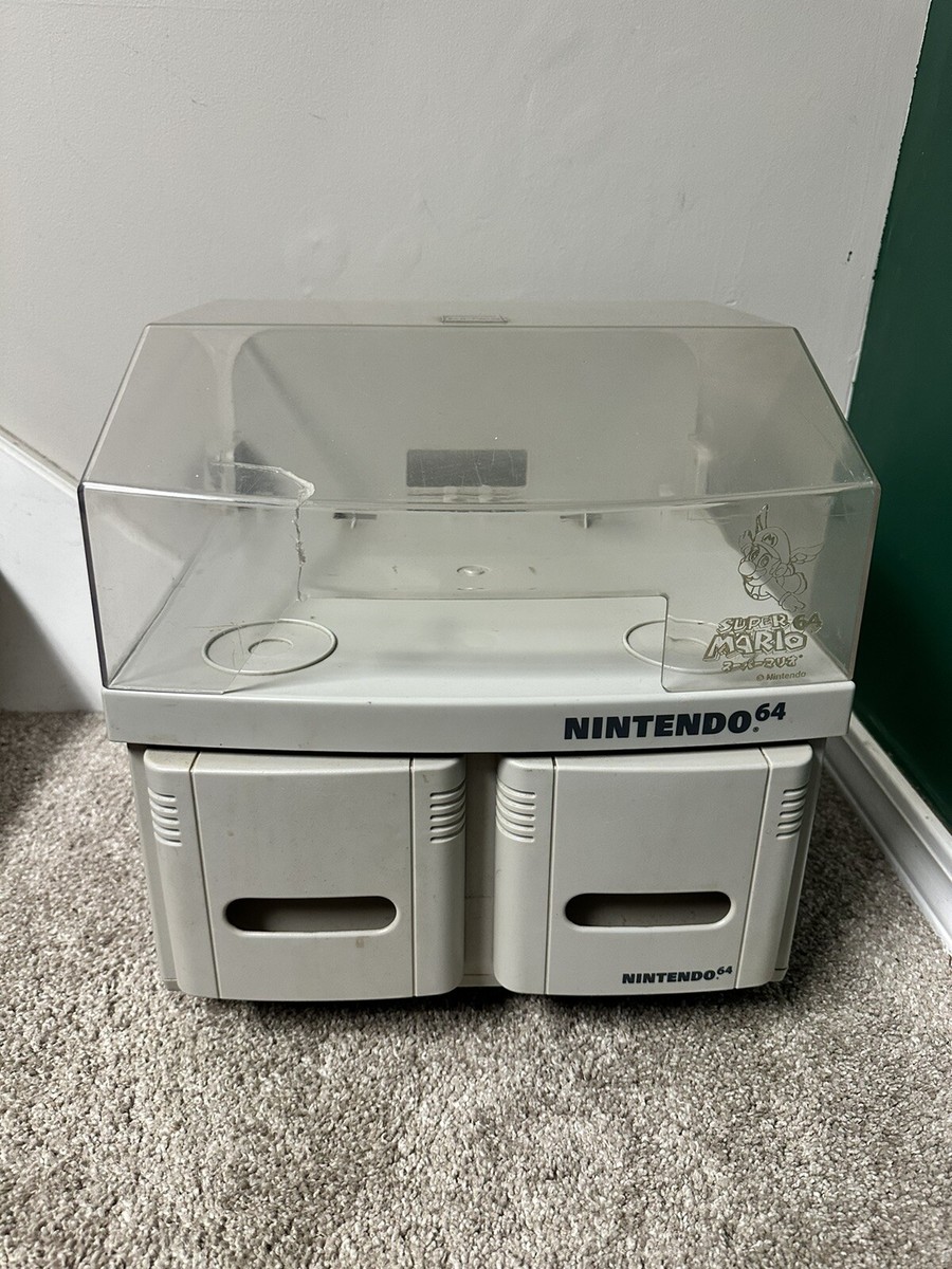 Nintendo 64 Super Mario System Rack Console Display Storage Drawer