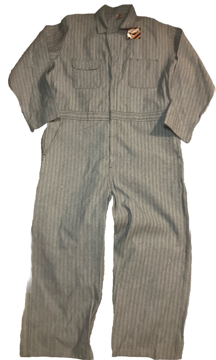Vintage 70s Big Mac Coveralls Mens 48 Reg Hickory Stripe Mechanic