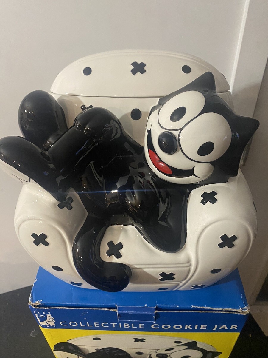 Vintage 1997 Felix The Cat Cookie Jar With Box | eBay