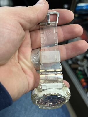 Casio G-SHOCK 5518 Clear Resin Case and Band Watch Digital Analog