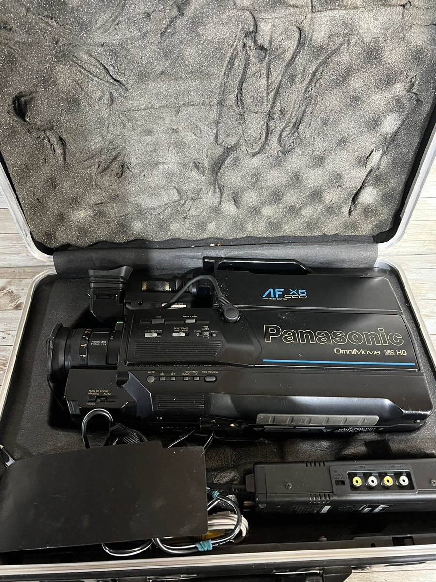 VINTAGE Panasonic Camcorder AF X6 CCD OmniMovie VHS HQ With Case