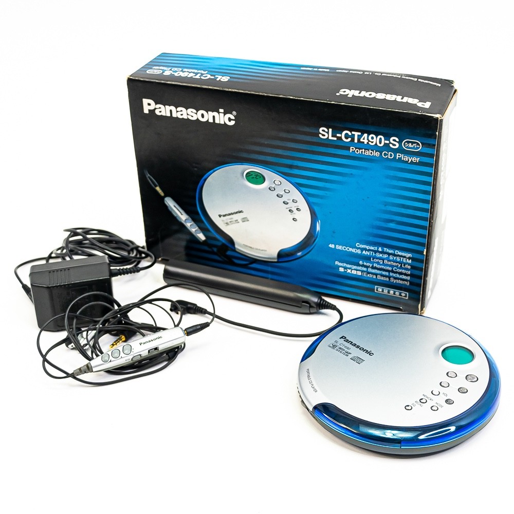 Panasonic SL-CT490 CD Player w/ Box, Power Supply & Headphones