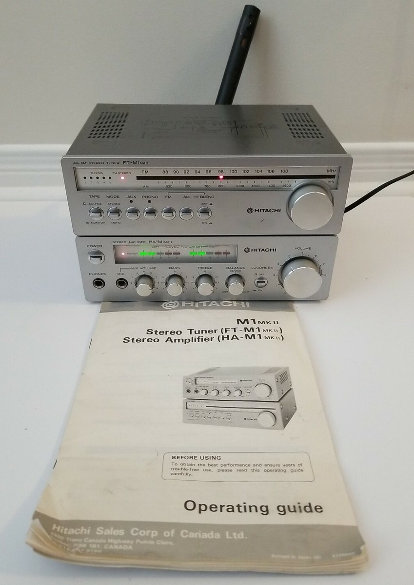 1979 Hitachi HA-M1 MK2 MINI Integrated Amp + FT-M1 MK2 Tuner RARE