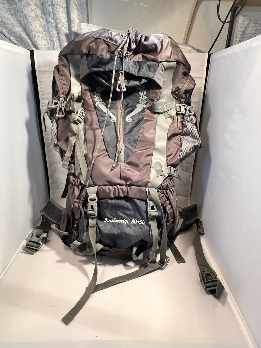 JINSHIWEIQI Outdoor Alpine Waterproof Camping, Hiking Backpack 80+
