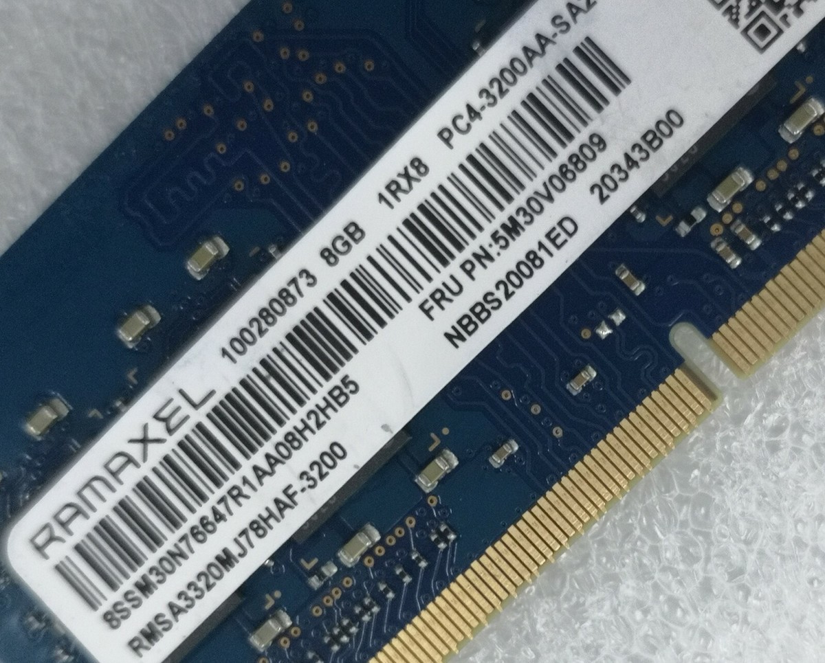 RAMAXEL 8GB DDR4 3200 Laptop SODIMM RAM 1Rx8 PC4-25600 for Lenovo