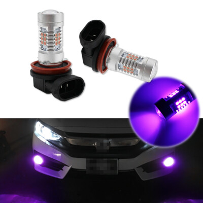 2x Pink Purple H11/H8 LED Fog Driving Lights DRL Bulbs For 2006