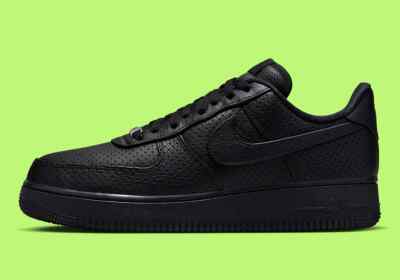 Nike Air Force 1 Low SP Triple Black Perforated HF8189-001 Mens