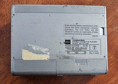 Vintage Toshiba Cassette Player KT-AS1 UNTESTED | eBay