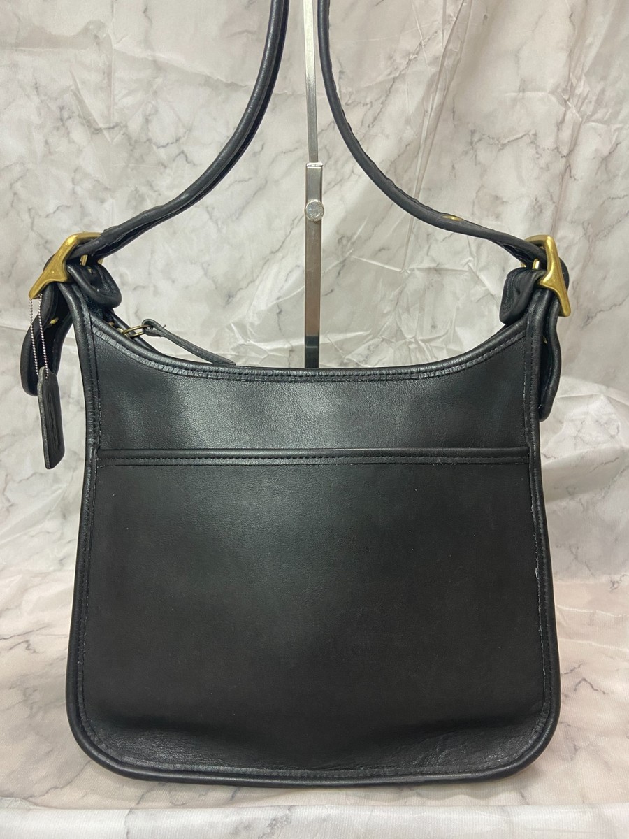 Coach Vintage Legacy Zip 9966 Black Leather Crossbody Shoulder Bag